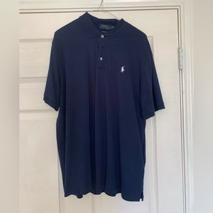 Men’s Ralph Lauren Polo Classic Fit Short Sleeve Collared Shirt Blue